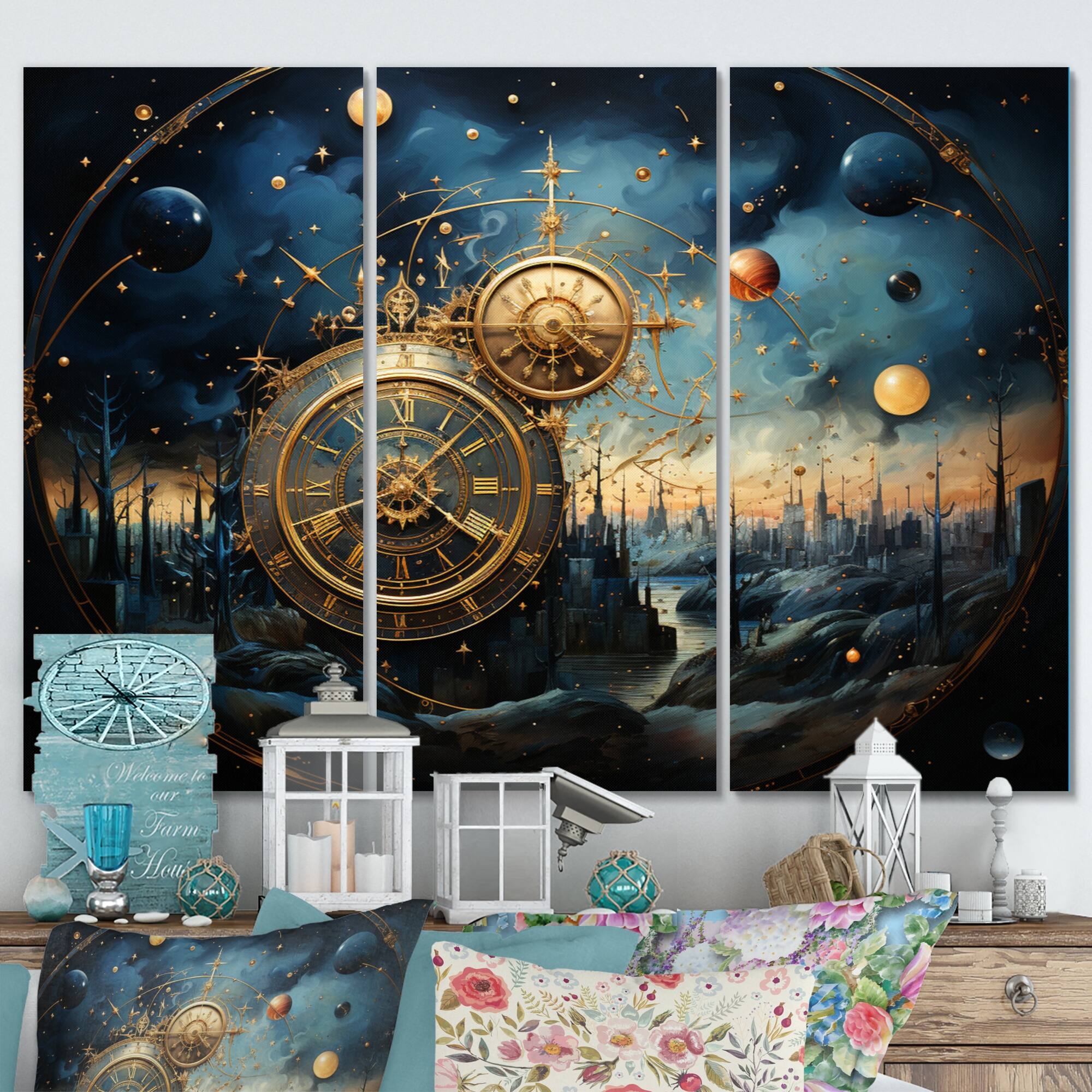 Designart "Astrology Cosmic Map This" Astrology Wall Decor Set Bed